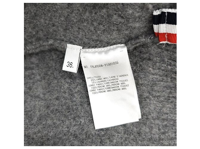 Thom Browne Work Jacket aus Woll-Kaschmir-Baumwoll-Loopback Hellgrau - Ansicht 6