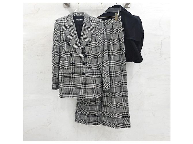 Dolce & Gabbana Conjunto de Blazer y Pantalones de Lana Houndstooth Prince - vista 7