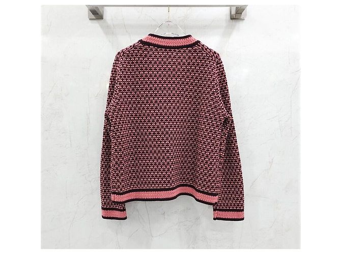 Chanel Kaschmir-Cardigan mit V-Ausschnitt und zwei Taschen Rot - Ansicht 2