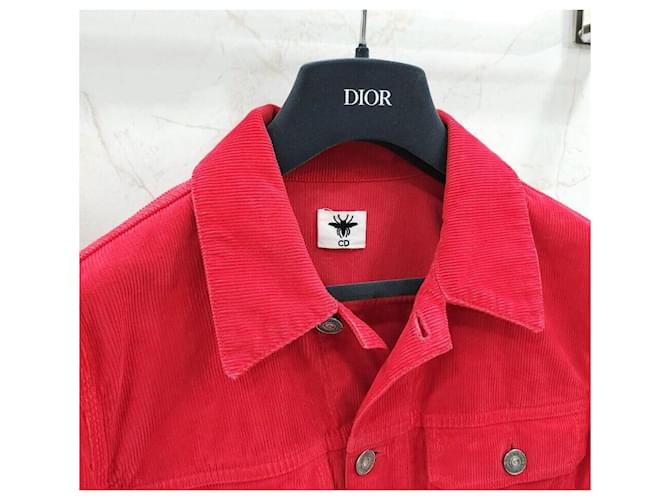 Dior Chaqueta de denim de algodón Roja - vista 3