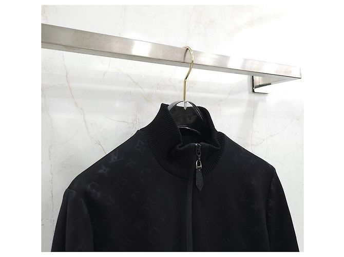 Louis Vuitton Zip-Up Jacke mit besticktem Monogramm Silber - Ansicht 3