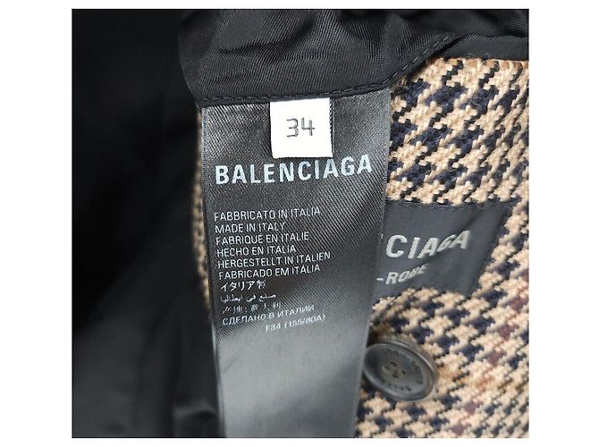 Balenciaga Houndstooth Blazer Wool Jacket Multiple colors - view 4