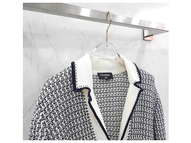 Chanel Chaqueta de tweed de algodón con botones para mujer Multicolor - vista 3