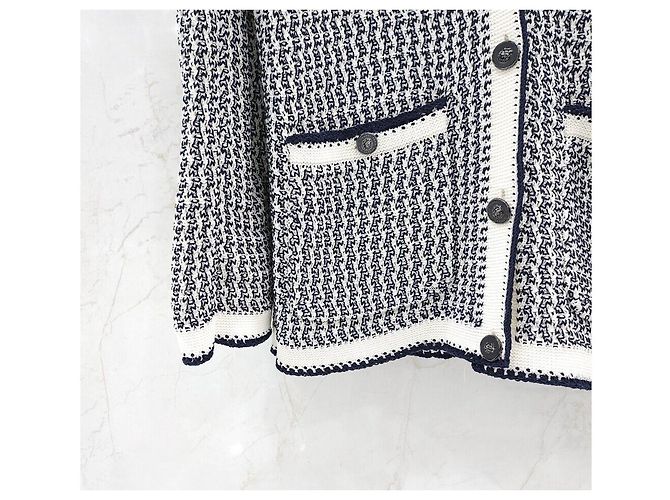Chanel Chaqueta de tweed de algodón con botones para mujer Multicolor - vista 6