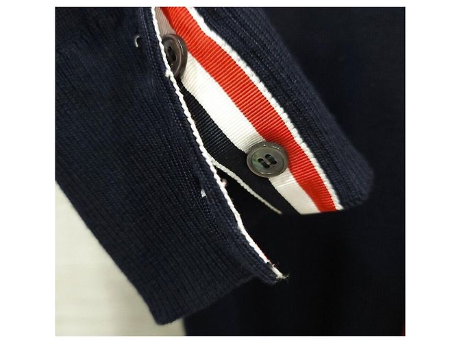 Thom Browne Gestreifter Wollcardigan Navy Blau - Ansicht 5