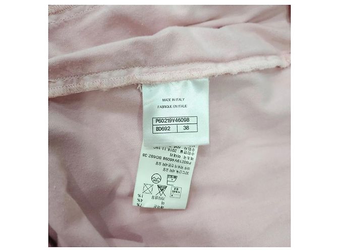 Chanel Pantalones anchos de tweed con cordón Rosa - vista 8