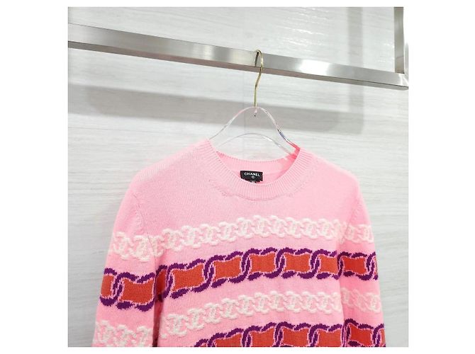 Chanel Jersey de cachemira rosa - vista 3