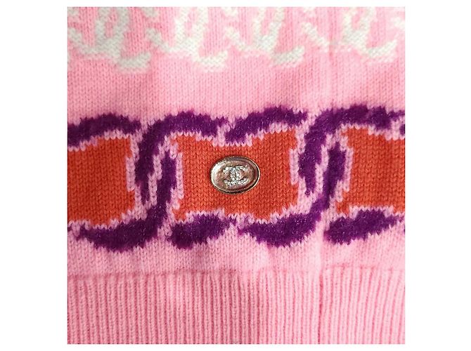 Chanel Jersey de cachemira rosa - vista 6