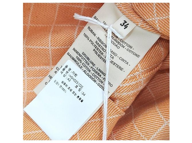 Hermès Chaqueta de algodón Tatter Sal Check Blanco - vista 5