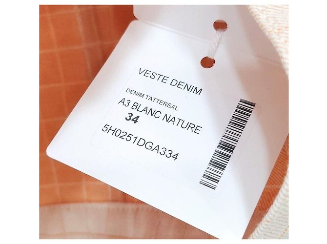Hermès Chaqueta de algodón Tatter Sal Check Blanco - vista 6