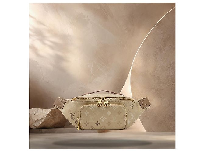 Bumbag Louis Vuitton Marsupio Rush Sand Beige Marrone - vista 2