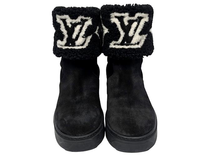 Louis Vuitton Botines planos Monogram Snowdrop Negro - vista 2