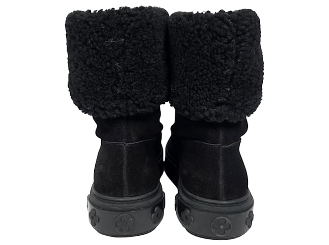 Louis Vuitton Botines planos Monogram Snowdrop Negro - vista 3
