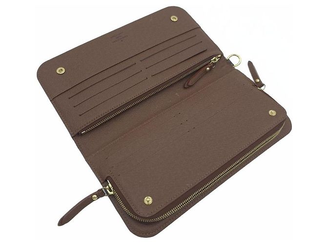Louis Vuitton Monogram Insolite Long Wallet Organizer mit Reißverschluss Braun - Ansicht 6