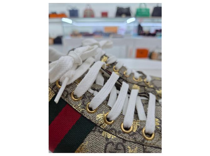 Gucci Sneakers Ace GG Supreme Bi Marrone - vista 18