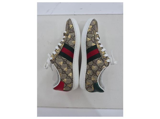 Gucci Sneakers Ace GG Supreme Bi Marrone - vista 20