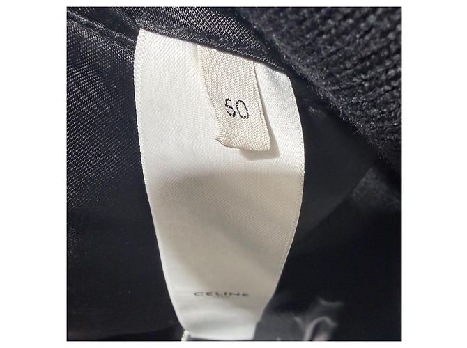 Céline Textured Wool Teddy Varsity Jacket Black - view 7