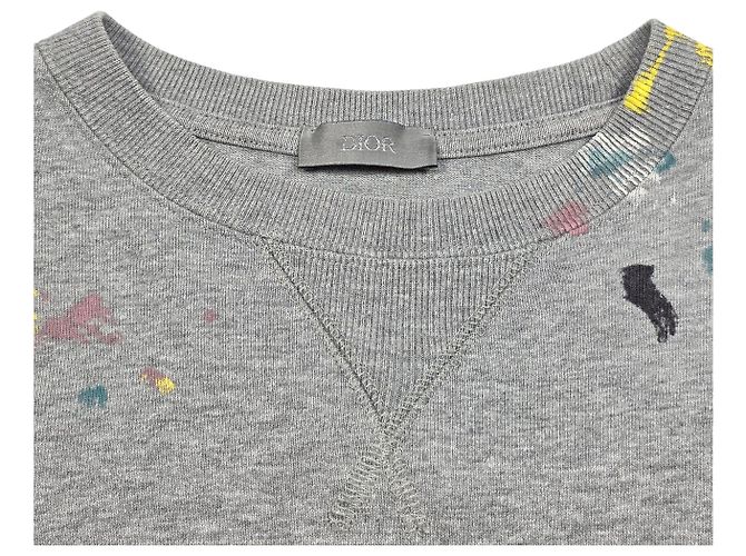 Dior T-Shirt mit kurzen Ärmeln und Farbspritzern - Ansicht 4