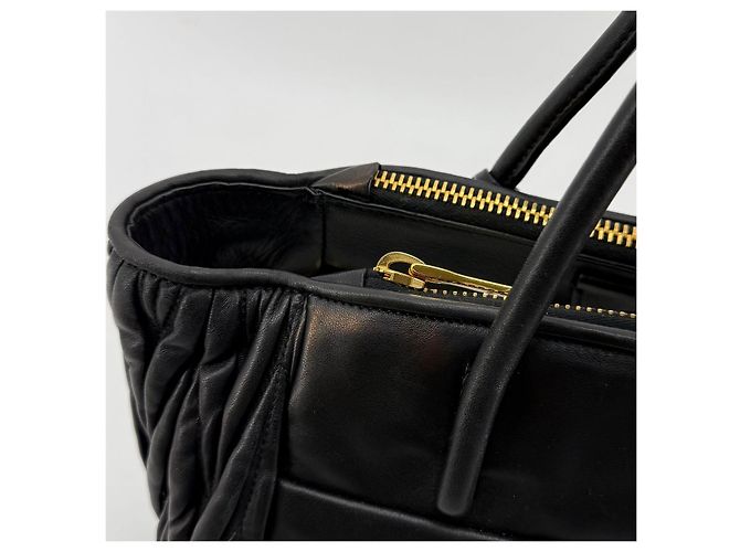 Miu Miu Borsa a tracolla Matelassé Napa Nero - vista 7