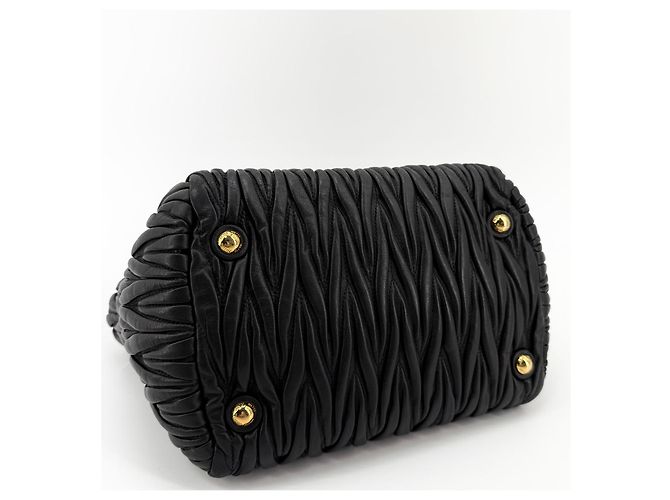 Miu Miu Borsa a tracolla Matelassé Napa Nero - vista 8