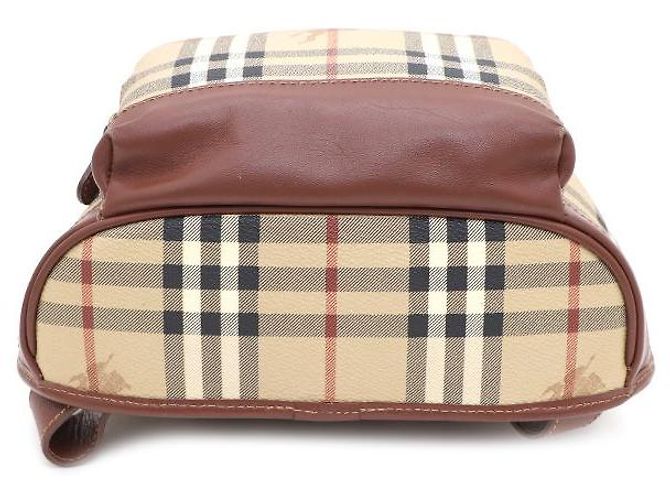 Burberry Classic Haymarket Check Pocket Drawstring Backpack Brown - view 8