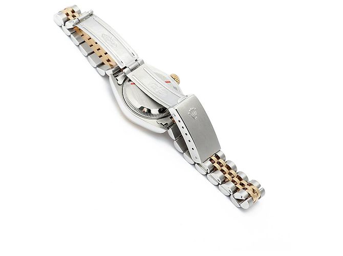Rolex Orologio Combi da donna Datejust con diamanti originali e quadrante champagne gold D'oro - vista 14