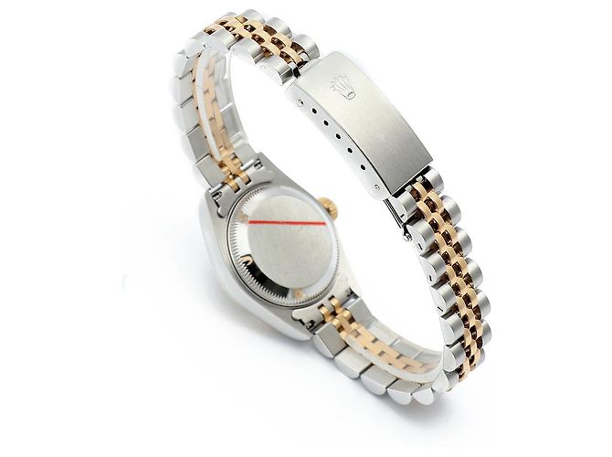Rolex Orologio Combi da donna Datejust con diamanti originali e quadrante champagne gold D'oro - vista 16