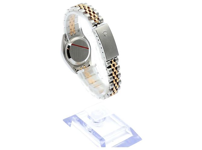 Rolex Orologio Combi da donna Datejust con diamanti originali e quadrante champagne gold D'oro - vista 5