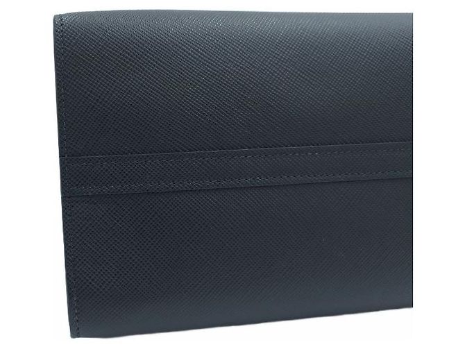Prada Borsa Tote Media in Pelle Saffiano Nera Nero - vista 16