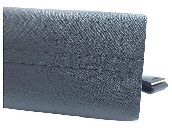 Prada Borsa Tote Media in Pelle Saffiano Nera Nero - vista 7