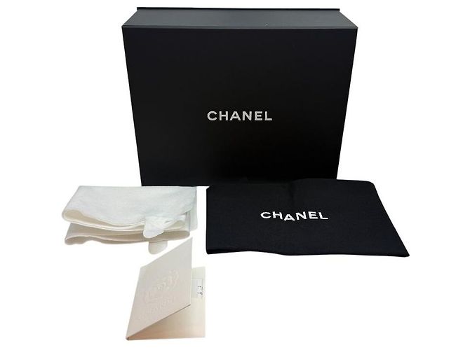 Chanel Borsa a tracolla piccola in pelle di agnello con patta e catena Nera Nero - vista 10