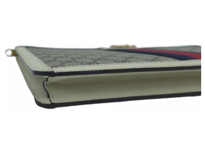 Gucci Borsa a Pochette Portfolio Ophidia GG Supreme Marrone - vista 5