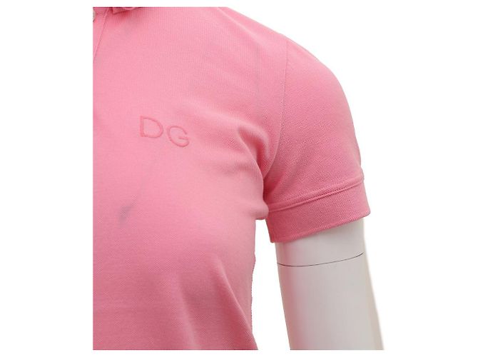Dolce & Gabbana DG Logo Polo-Shirt mit kurzen Ärmeln Pink - Ansicht 4