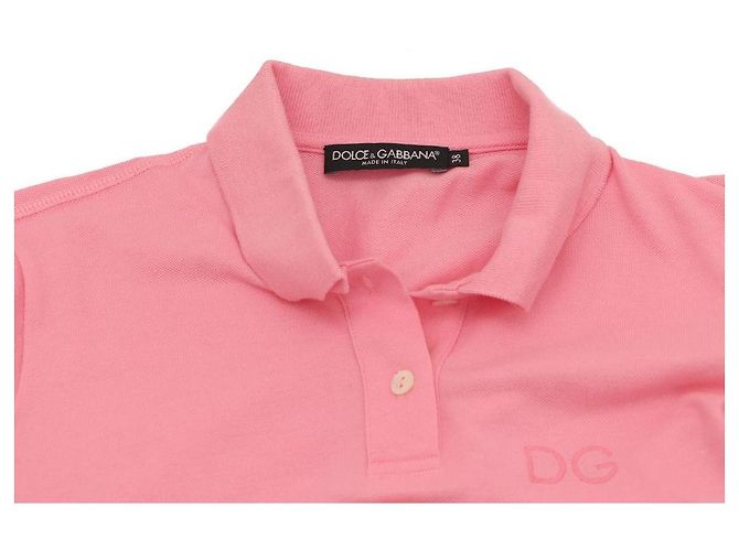 Dolce & Gabbana DG Logo Polo-Shirt mit kurzen Ärmeln Pink - Ansicht 7