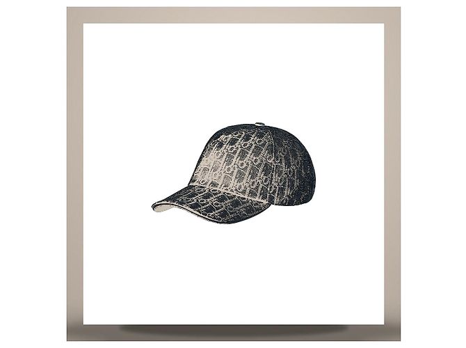 Dior Boné Oblique em jacquard de algodão preto - vista 3