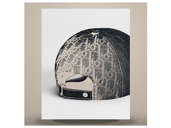 Dior Boné Oblique em jacquard de algodão preto - vista 5