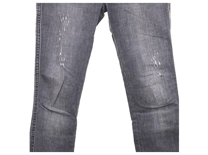 Dolce & Gabbana Slim Fit Damaged Jeans Marrone - vista 3