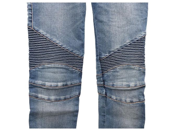 Balmain Vaqueros Biker con Botones Dorados - vista 3