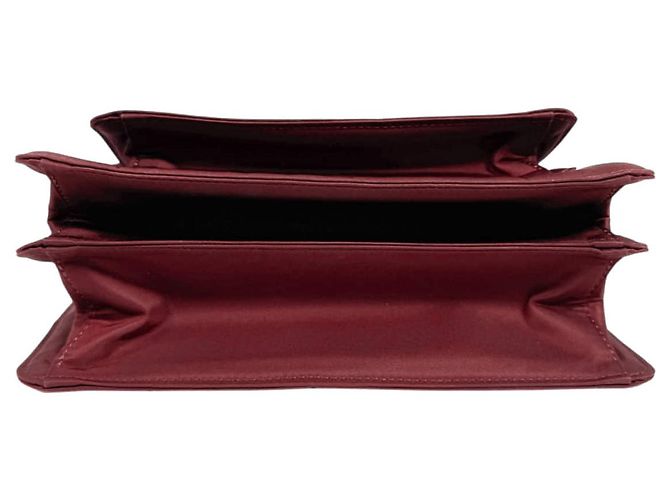 Marni Borsa a tracolla Trunk in nylon Saffiano Burgundy Medium Rosso - vista 7
