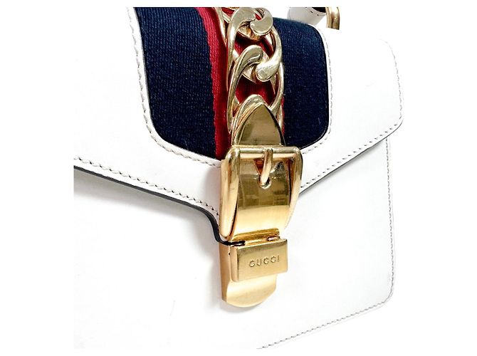 Gucci Borsa Tote Two-Way Ophidia Sylvie con manici superiori Mini White Bianco - vista 11