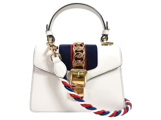 Gucci Borsa Tote Two-Way Ophidia Sylvie con manici superiori Mini White Bianco - vista 2