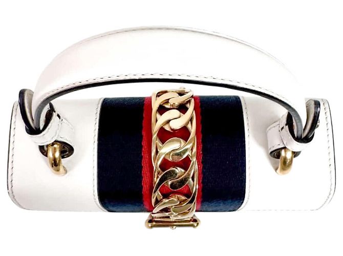 Gucci Borsa Tote Two-Way Ophidia Sylvie con manici superiori Mini White Bianco - vista 9