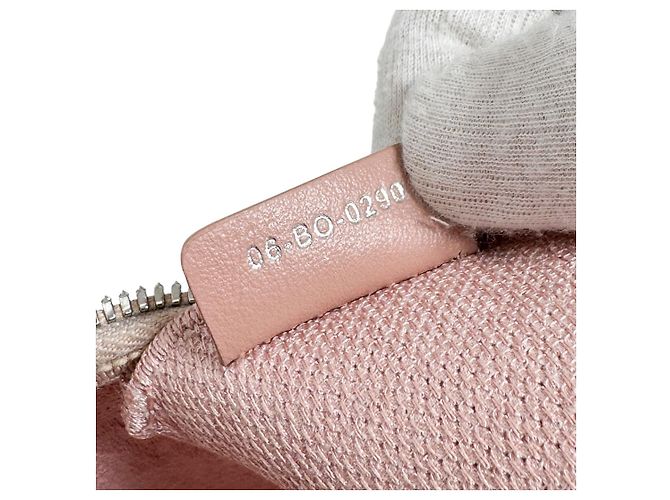 Dior Travel Cannage Embroidery Mesh Vanity Case Tote Bag Pink Large - view 12