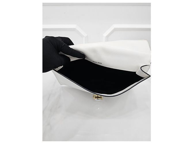 Miu Miu Clutch in cristallo bianca Bianco - vista 8