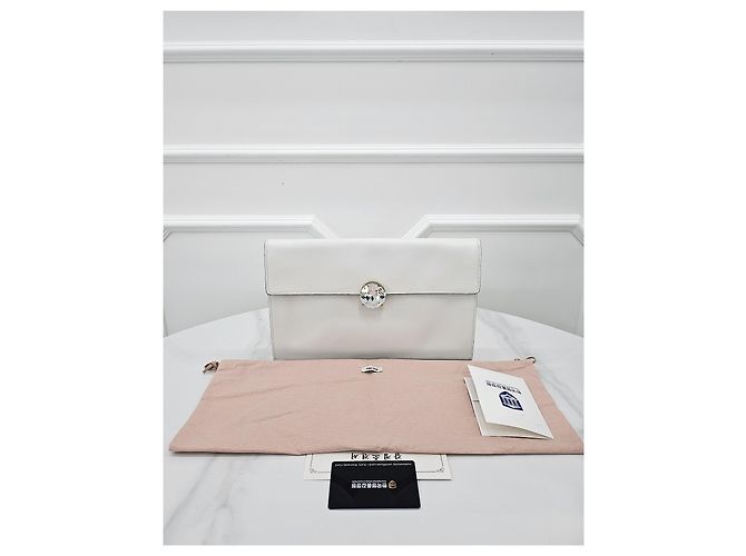 Miu Miu Clutch in cristallo bianca Bianco - vista 9