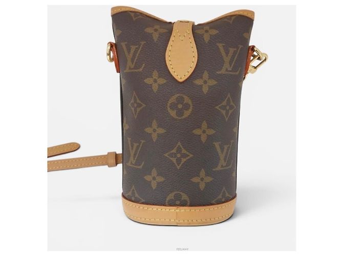 Louis Vuitton Borsa crossbody mini pouch pieghevole Marrone - vista 2