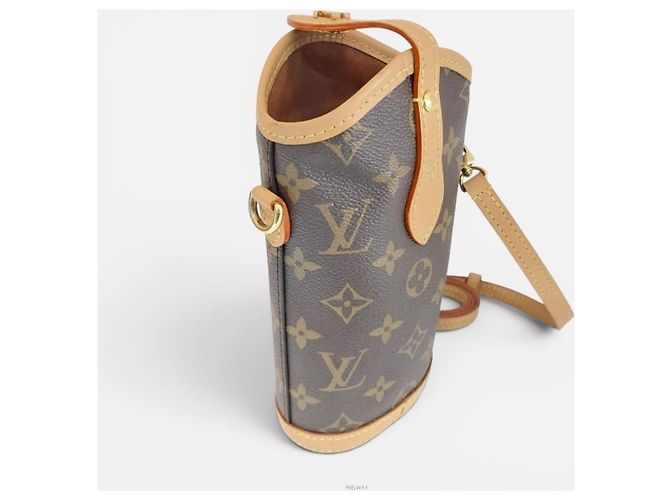Louis Vuitton Borsa crossbody mini pouch pieghevole Marrone - vista 3