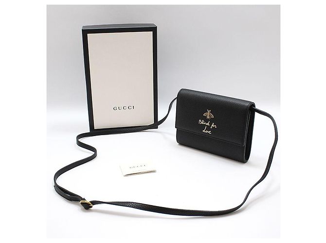 Gucci Mini sac bandoulière en cuir noir - vue 2