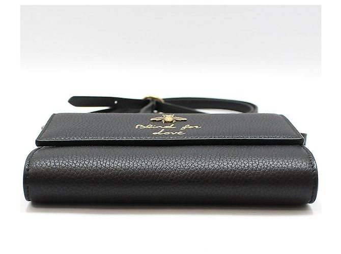 Gucci Mini sac bandoulière en cuir noir - vue 5