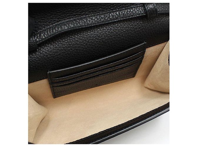 Gucci Mini sac bandoulière en cuir noir - vue 9